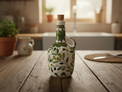 Distributeur d'huile en céramique fait à la main