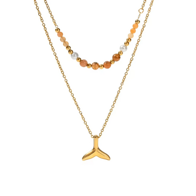 By The Sea Double Beaded Necklace