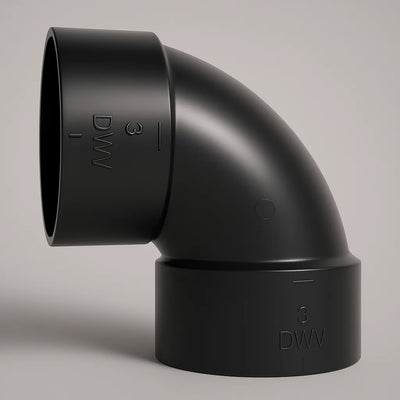 Coude ABS 90° LESSO — Raccord à emboîtement à court rayon pour drainage et ventilation, certifié cUPC