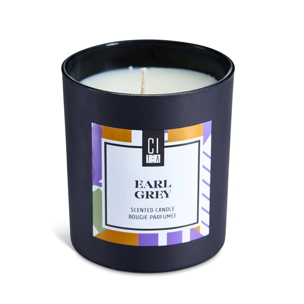 Bougie à la cire de soja parfumée au thé Earl Grey - Bergamote & Rose - 8 oz