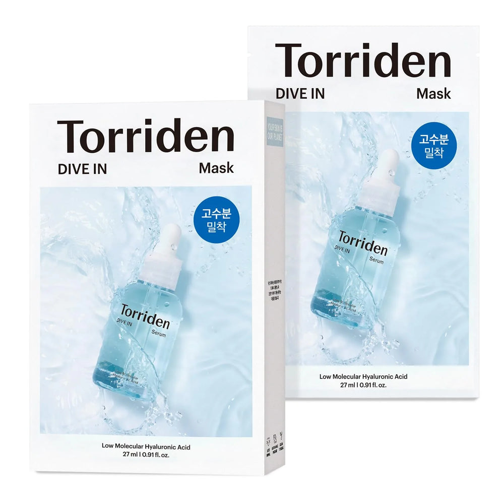 TORRIDEN Dive In Masque à l'Acide Hyaluronique Bas Poids Moléculaire 27ml x 10 pièces
