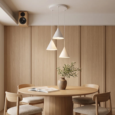 CONO Suspension 3 ampoules en acier pour îlot de cuisine et table de salle à manger