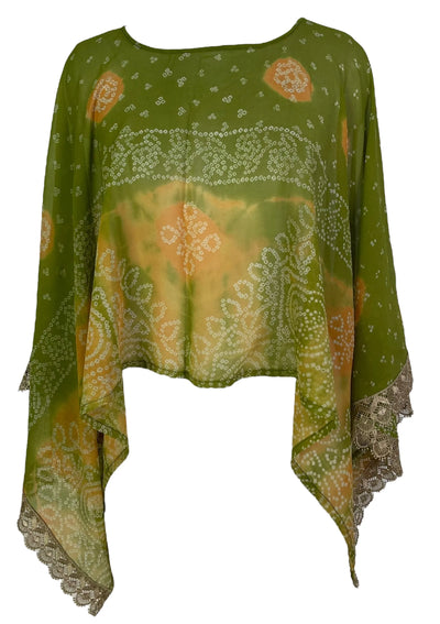 PCH7197A Capelet poncho en pure soie Avatar très transparente