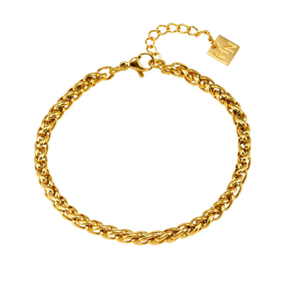 Style ALBANY : Bracelet à Maillons Dorés Épais