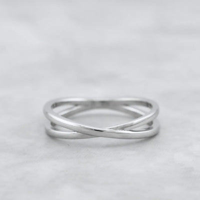 Bague Croisée en argent sterling