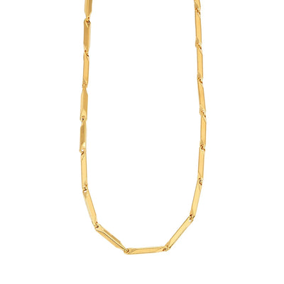 Style GUMIA Gold : Collier à chaîne minimaliste avec perles géométriques