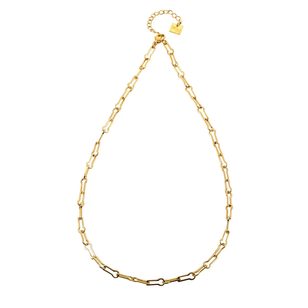TIASA : Collier à maillons trombone asymétrique en or