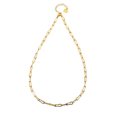 TIASA : Collier à maillons trombone asymétrique en or