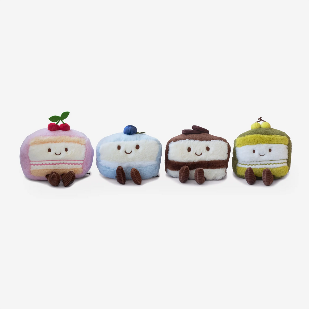 Ensemble de peluches de tranche de gâteau — Collection vedette (4 pièces)