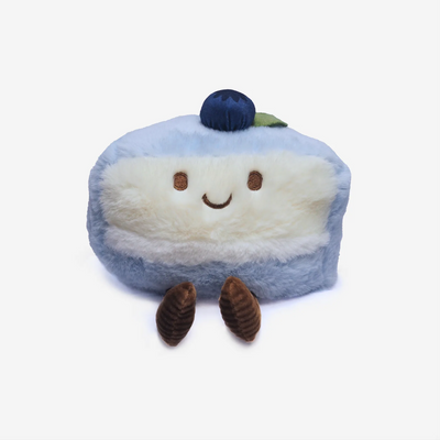 Peluche Tranche de Gâteau aux Bleuets - 6 pouces