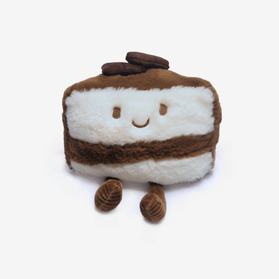 Peluche Tranche de Gâteau au Chocolat - 6 pouces