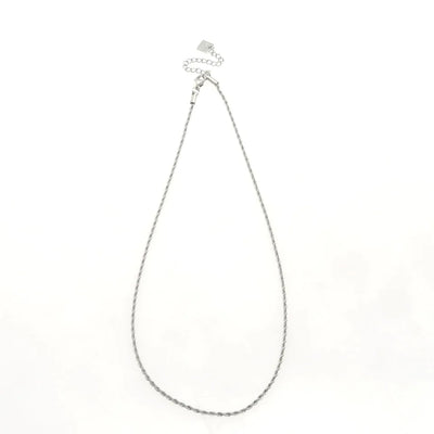 KIRA : Collier à maille corde en argent 28 pouces