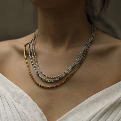 KIRA: Rope Chain Silver Necklace 24 Inches