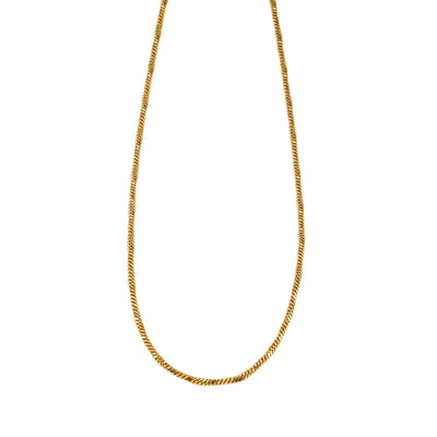 SKAGWAY : Collier à maillons texturés minimalistes en or