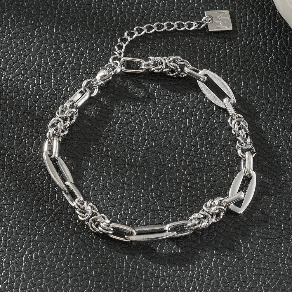 Bracelet à maillons mixtes SORRENTO Argent (Or blanc)