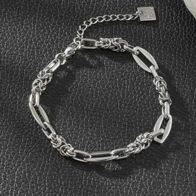 Bracelet à maillons mixtes SORRENTO Argent (Or blanc)