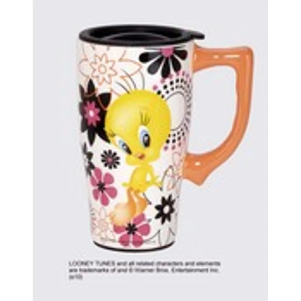 Tasse de voyage Looney Tunes - Titi et fleurs