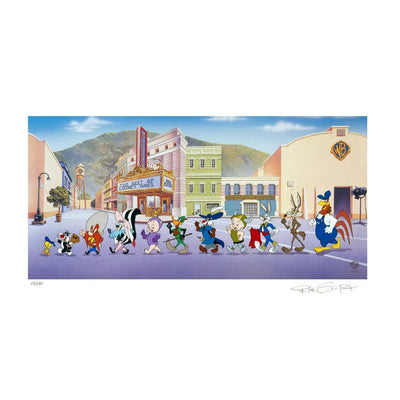 Lithographie Looney Tunes en parade - Encadrée