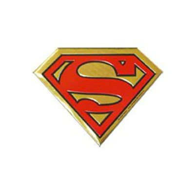 Autocollant Superman Logo Chrome Feuille Métallique