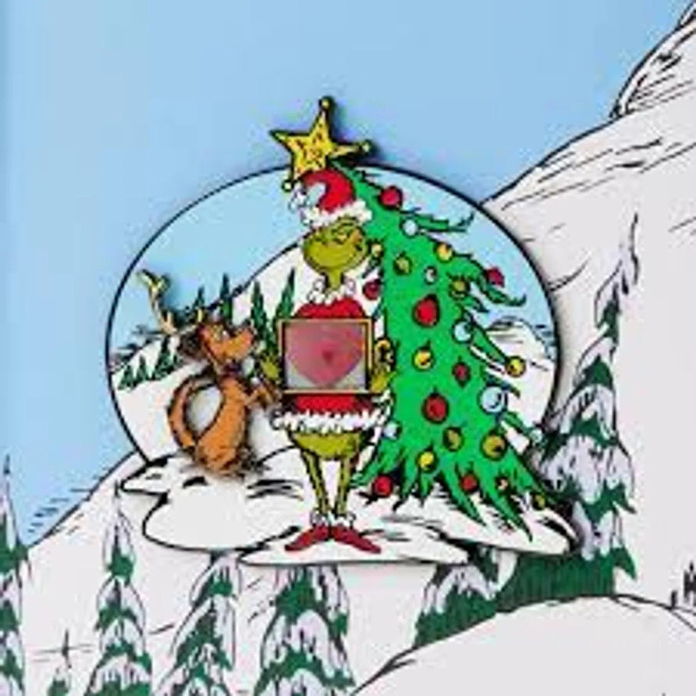 Dr Seuss Grinch Épingle à Collectionner Cœur Lenticulaire 3"