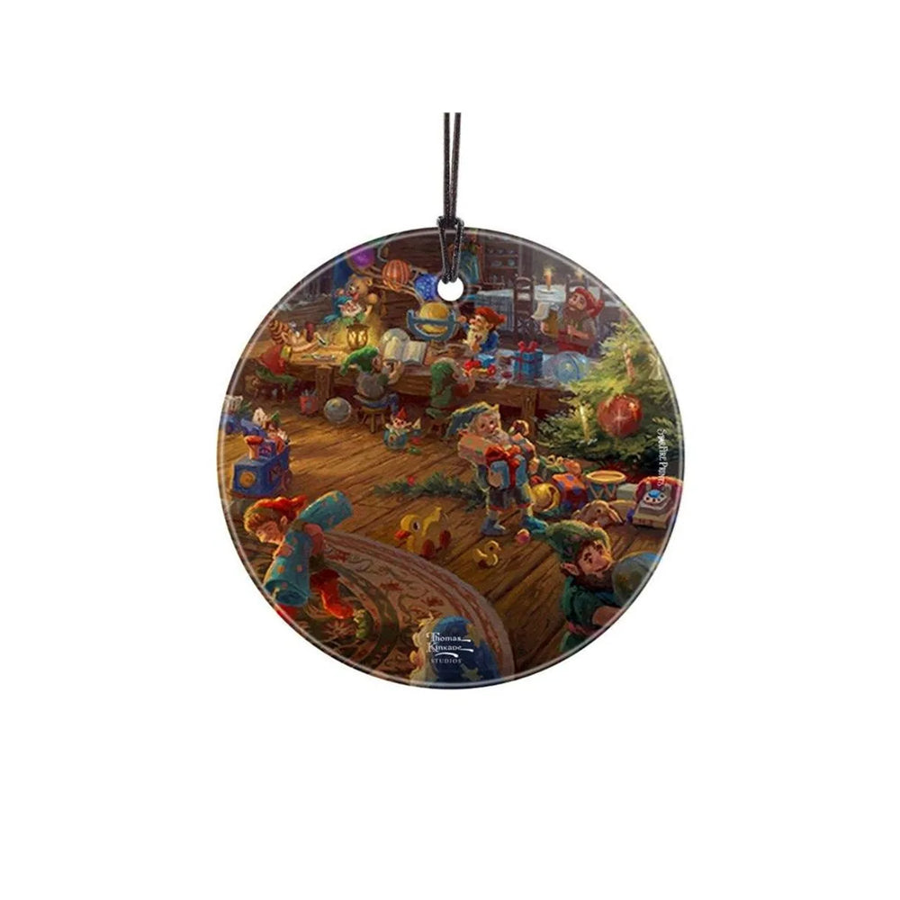 Thomas Kinkade Santa's Workshop StarFire Ornament