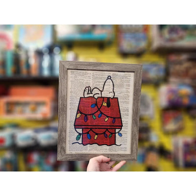 Peanuts 8x10 Snoopy Noël Encadré