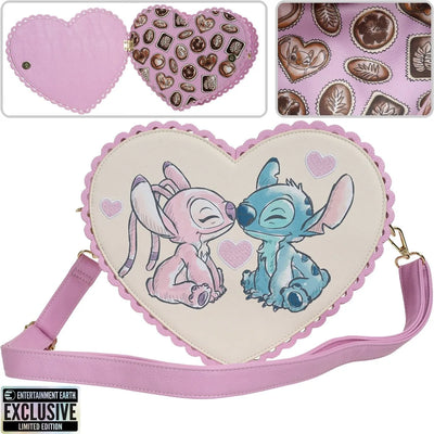 Porte-bandoulière Loungefly Lilo & Stitch Angel & Stitch Cœur Bisou - Exclusivité Entertainment Earth