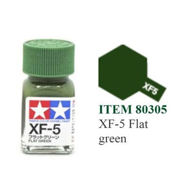 Tamiya Enamel EXF-5 Flat Green Mini Bottle 10mL (1/3oz)