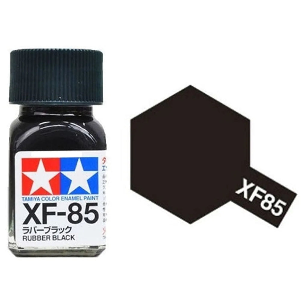 Tamiya EXF-85 Noir Caoutchouc Mat Bouteille Mini 10 ml (1/3 oz)