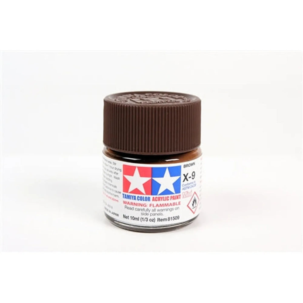 Tamiya Acrylic X-9 Brown Mini Bottle 10mL (1/3oz)
