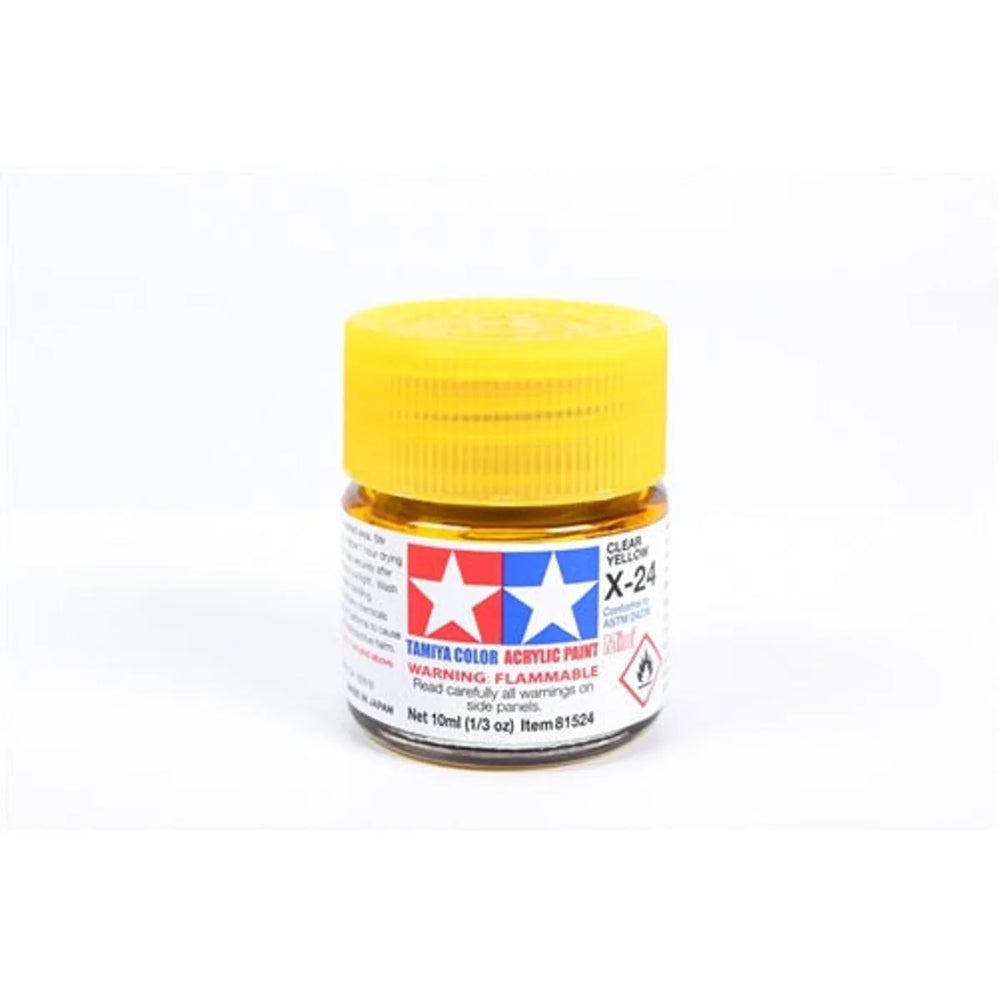 Tamiya Acrylic X-24 Gloss Clear Yellow Mini Bottle 10mL (1/3oz)