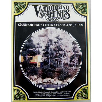 Woodland Scenics HO Kits d'arbres de petite taille Pins Colonnes 4-1/2" 11,2 cm de haut