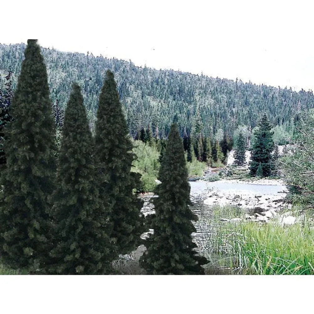 Woodland Scenics HO Arbres Prêts à l'Emploi Forêt de conifères Ensemble économique 4 - 6 po (10,2 - 15,2 cm) Paq de 13