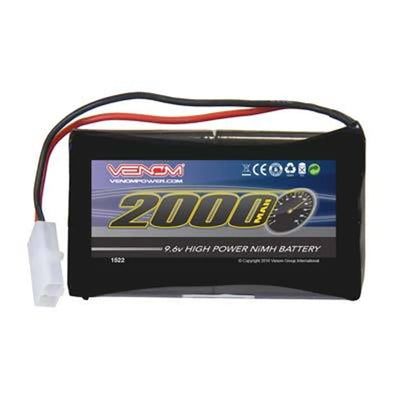 Batterie NiMH Venom 1522 9,6 V 2000 mAh 8 cellules avec prise Tamiya NIB