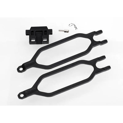Traxxas 6727 Support de batterie, fixation de batterie, poteau de batterie, clip de carrosserie coudé NIB