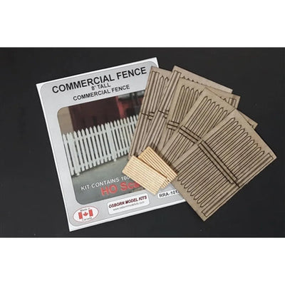 Kits de Modèles Osborn RRA-1013 Clôture Commerciale HO Bois Découpé au Laser KIT Neuf