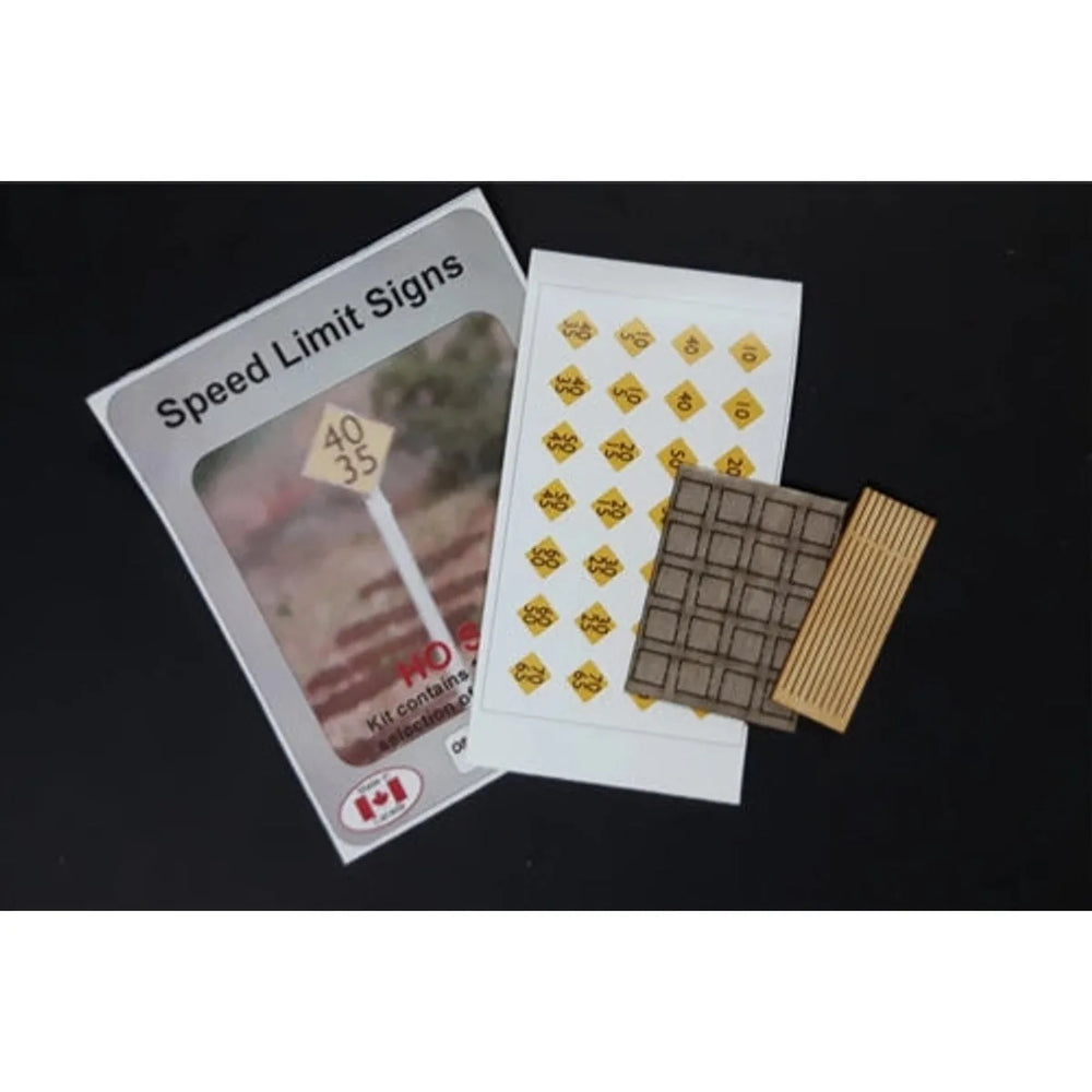 Osborn Model Kits RRA-1052 HO Speed Limit Signs Laser Cut Wood KIT NIB