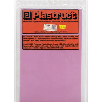 Plastruct 91303 FASR-101 Feuille Acrylique Fluorescente Rouge .010 x 7 x 12 Paq de 2 NIB
