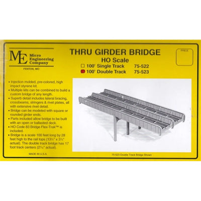 Micro Engineering 75-523 HO Pont à Garde Pleine Double Voie KIT NIB