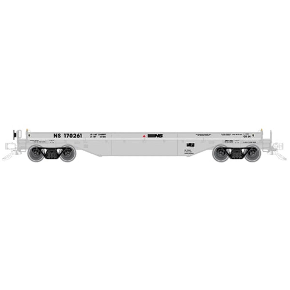 Atlas Master Line 20005615 HO 42' Wagon à bobines d'acier avec longeron latéral « Fishbelly » sans couvercle Norfolk Southern #170159 Classe CS 24 Gris NIB RTR