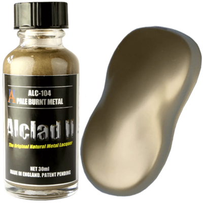 Alclad II 104 Pale Burnt Metal Lacquer Paint 30mL NIB