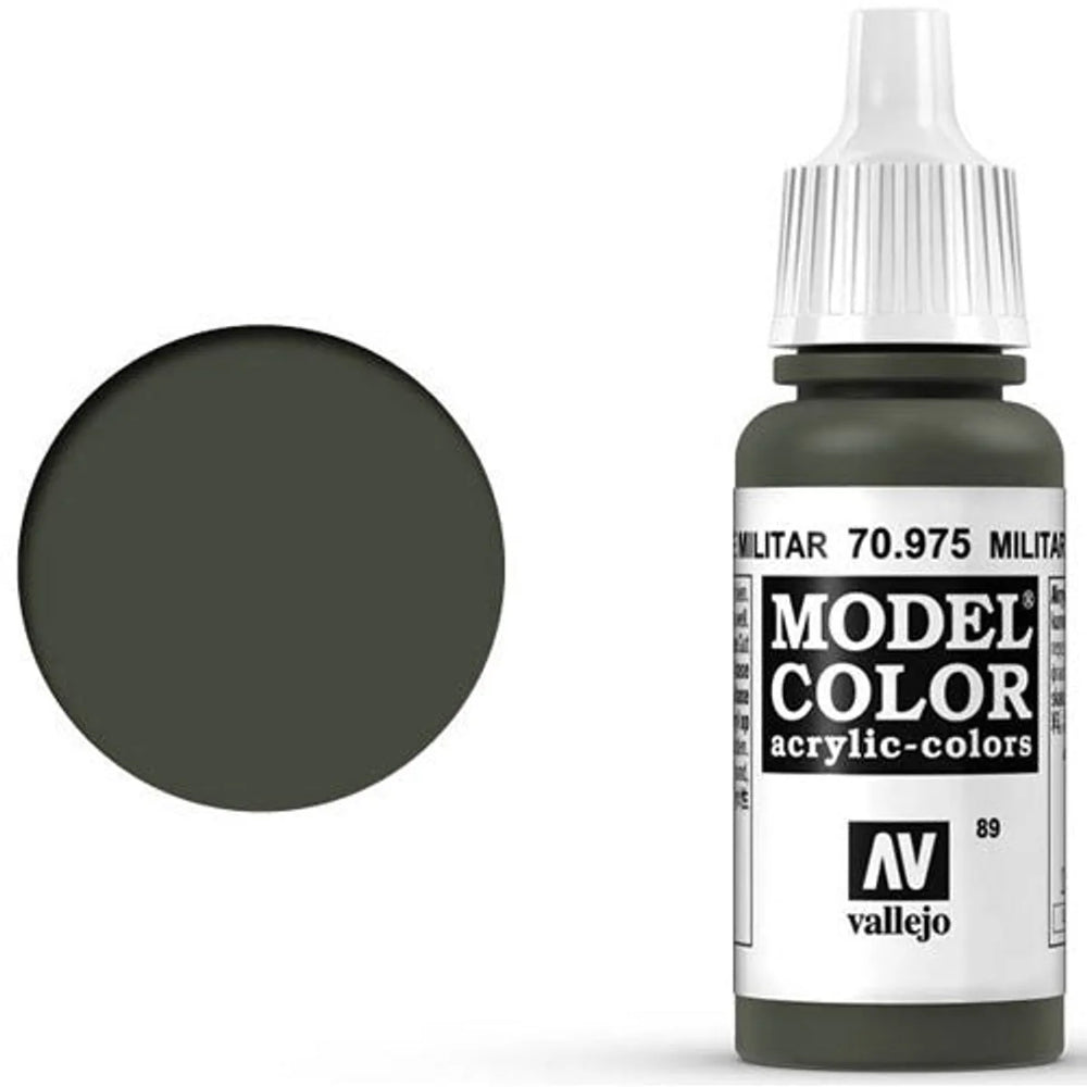Vallejo 70975 Model Color Military Green Acrylic Paint 17mL NIB