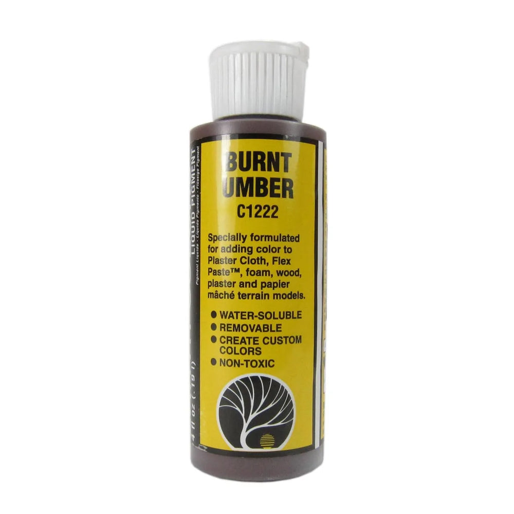 Woodland Scenics Earth Colors Liquid Pigment Burnt Umber 4oz 118mL Bottle
