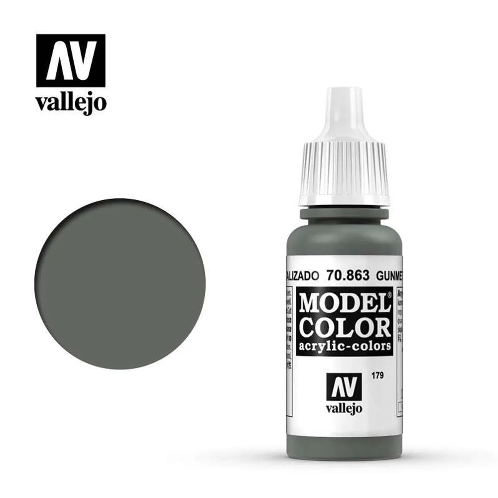 Vallejo 70863 Model Color Gris Plomb Acrylique 17mL NEUF