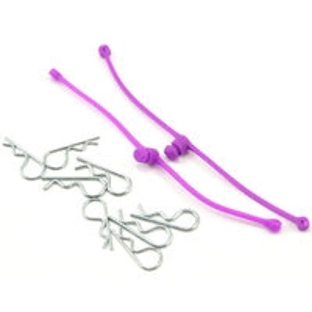 Du-Bro 2250 Attaches-carrosserie avec clips violets