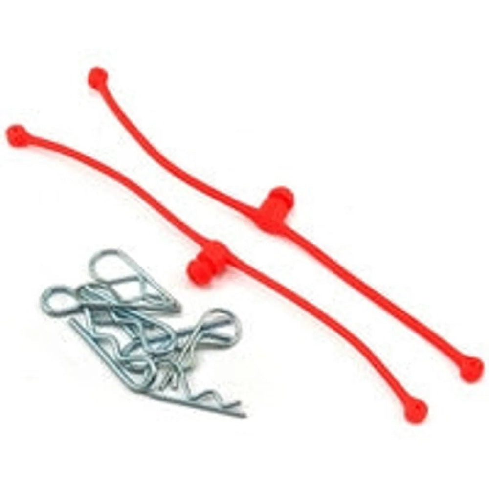 Du-Bro 2248 Attaches-carrosserie avec clips Rouge