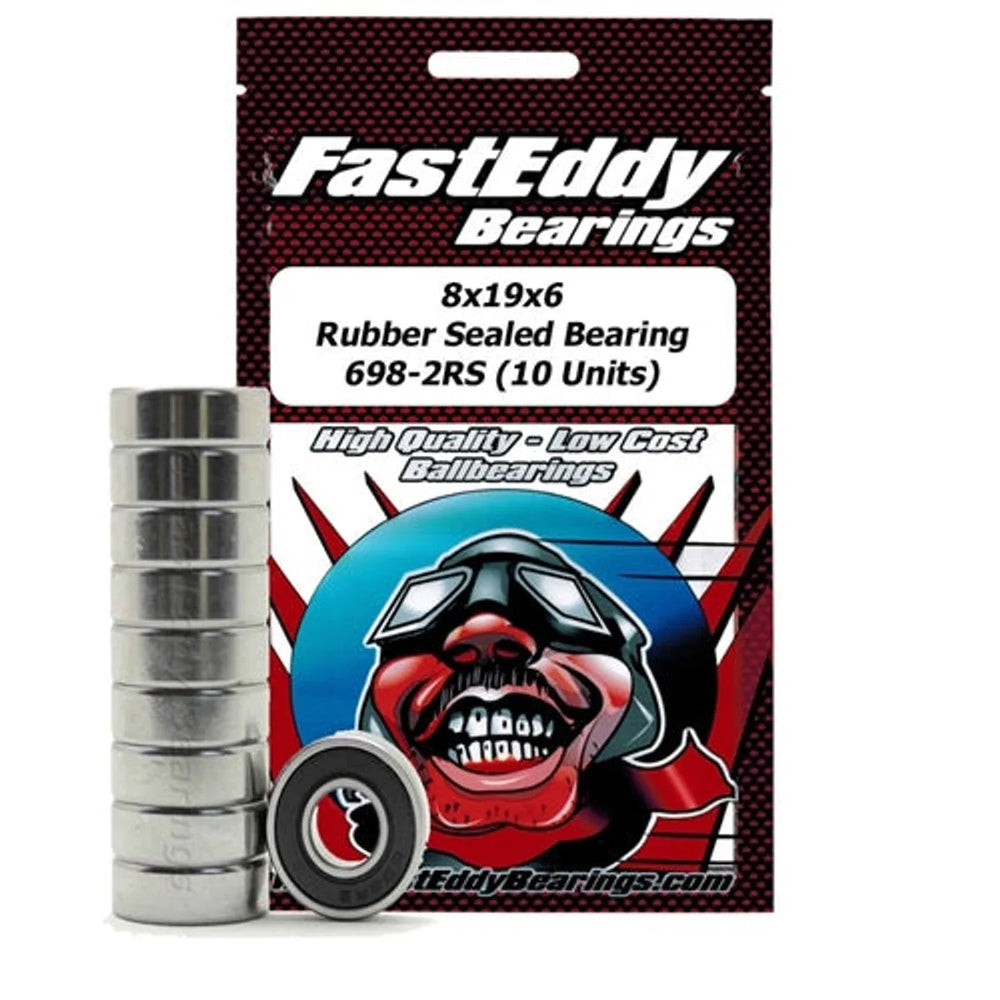 Roulement Fast Eddy 698-2RS 8x19x6 scellé en caoutchouc 1 pièce NIB