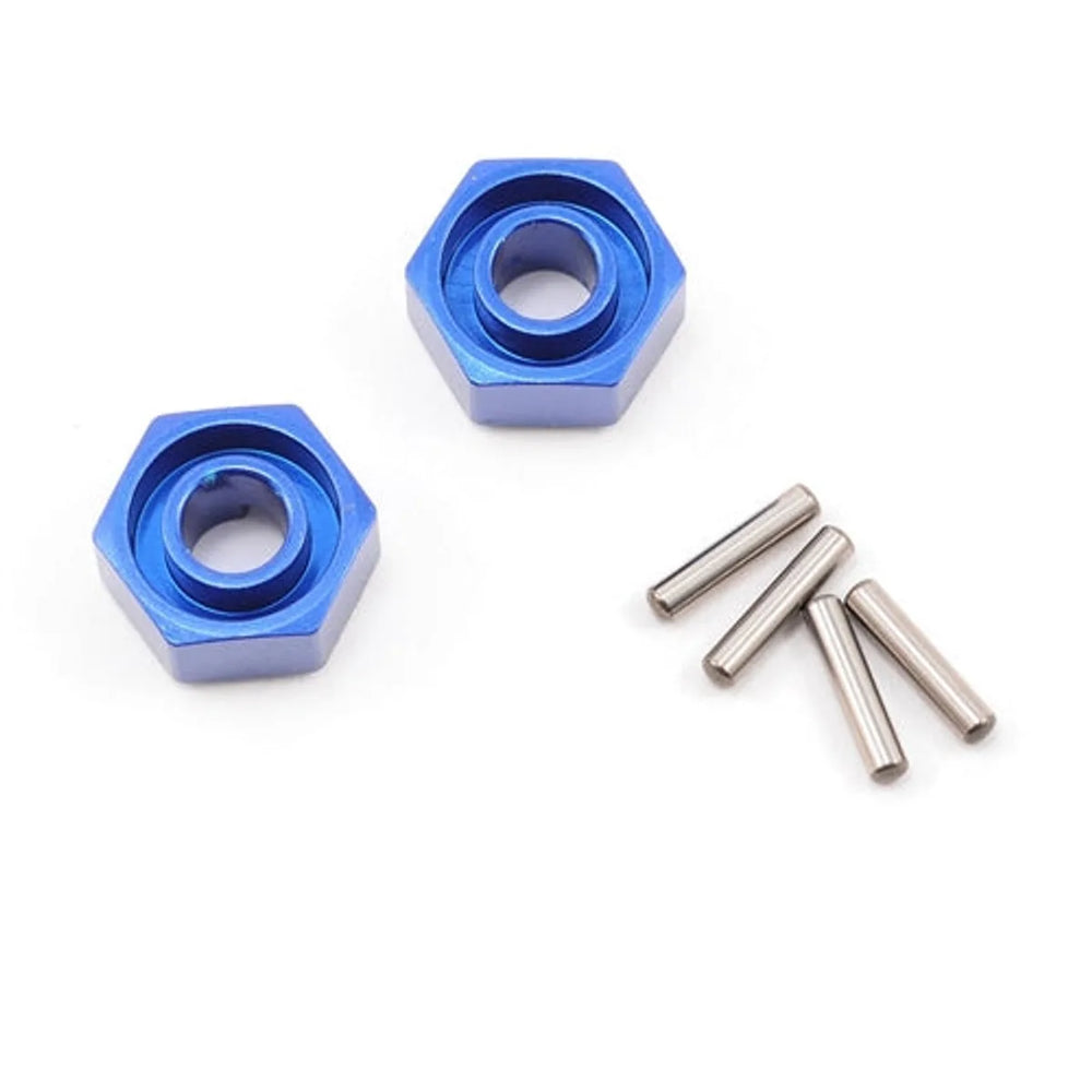 Traxxas 1654X Moyeu de roue en aluminium hexagonal de 12 mm bleu NIB