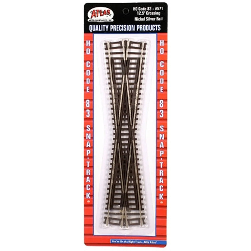 Atlas 571 HO Code 83 Traverse 12-1/2 Degres Attaches Brunes Argent Nickel Paq de 6 NEUF