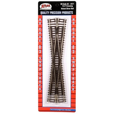 Atlas 571 HO Code 83 Traverse 12-1/2 Degres Attaches Brunes Argent Nickel Paq de 6 NEUF